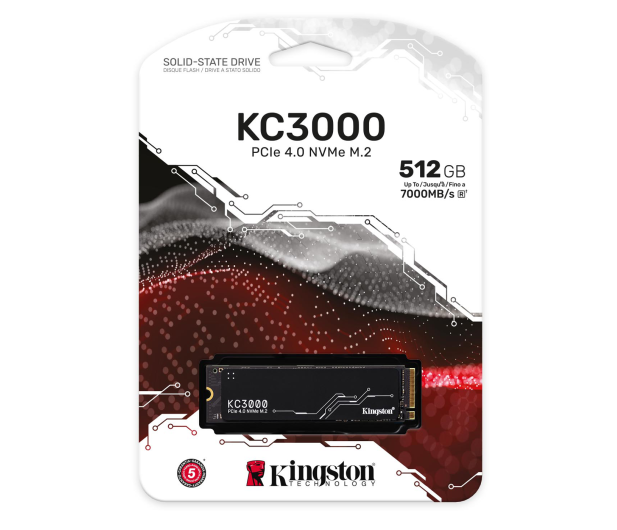 Dysk SSD KINGSTON KC3000 512GB PCIe 4.0 NVMe M.2 - 691106 - zdjęcie 2